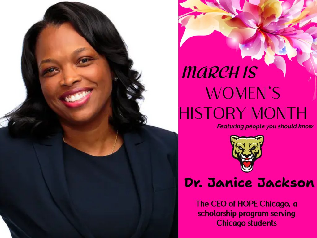 March is Women's History Month. Today's spotlight is Dr. Janice Jackson🎉 She is the CEO of @HopeChicagoEdu , a scholarship program serving students of Chicago #WomensHistoryMonth #education #Blackeducator