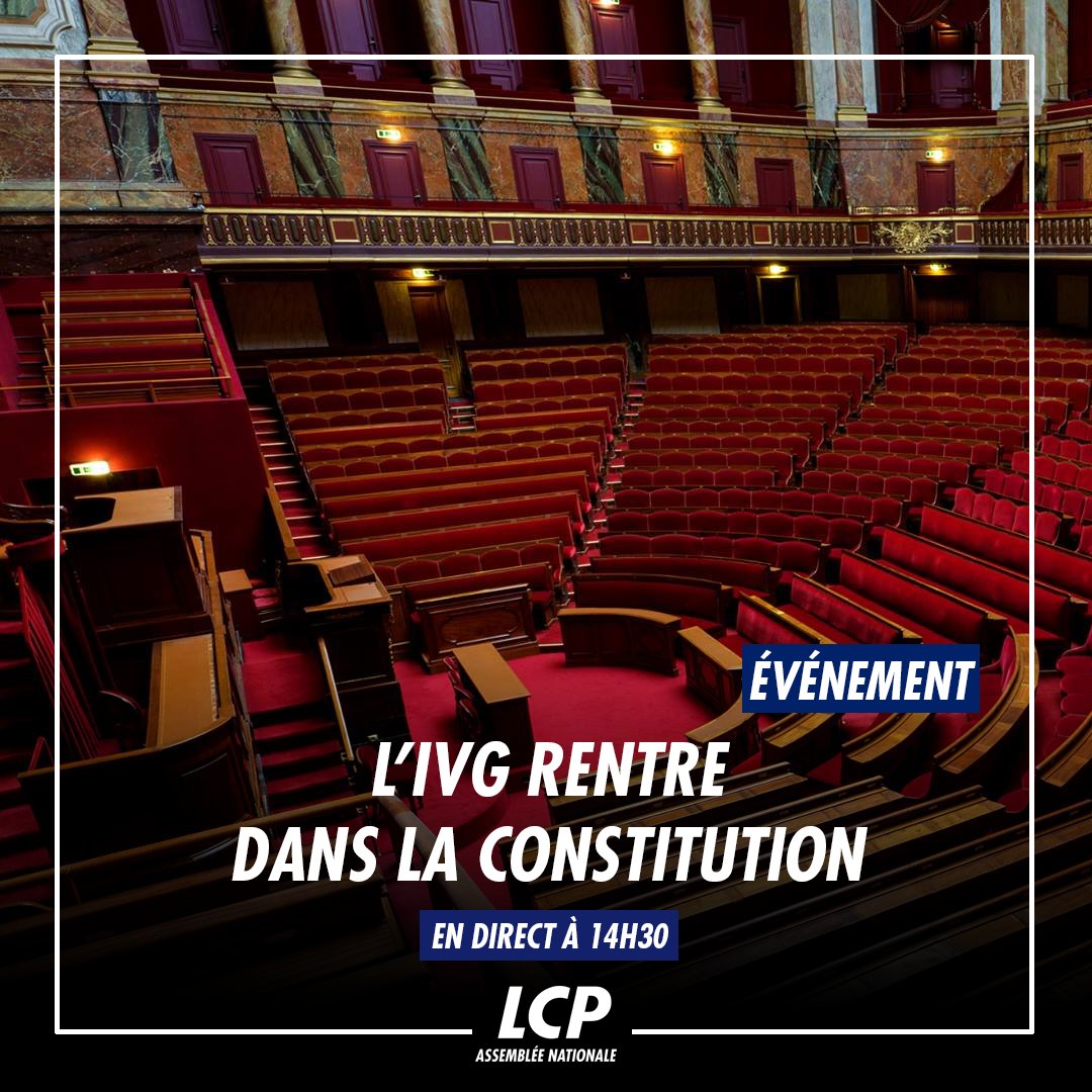 🔴🏛️ Émission spéciale à 14h30 : l'#IVG rentre dans la Constitution, <a href="/boucherbrigit/">Brigitte Boucher</a> et <a href="/TamTranHuy/">Tâm Tran Huy</a> reçoivent :
🔹 <a href="/RousseauDomini5/">Rousseau Dominique</a>, prof. émérite de Droit Public à <a href="/SorbonneParis1/">Université Paris 1 Panthéon-Sorbonne</a> 
🔹 Mathilde Heitzmann-Patin, prof agrégée de droit public <a href="/LeMansUniv/">Le Mans Université</a>
🔹 <a href="/Lola_Schulmann/">Lola Schulmann https://bsky.app/profile/lolaschul</a>, chargée
