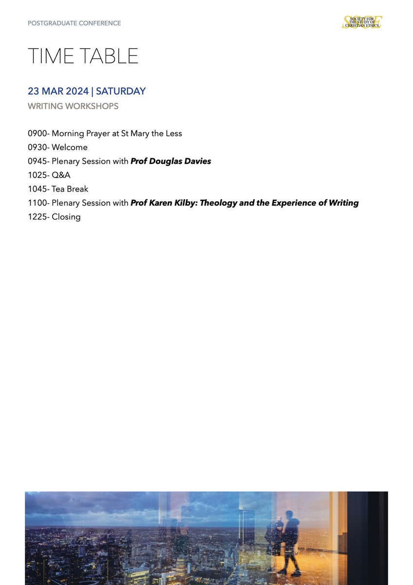 Hi all, the call for Papers for this Conference has ended, but you can still register until 15th Mar 2024. Register Link: rb.gy/jafwmb

The programs have been updated; pls click the images below to view them. For any questions, please email us: pg-convener@ssce.org.uk