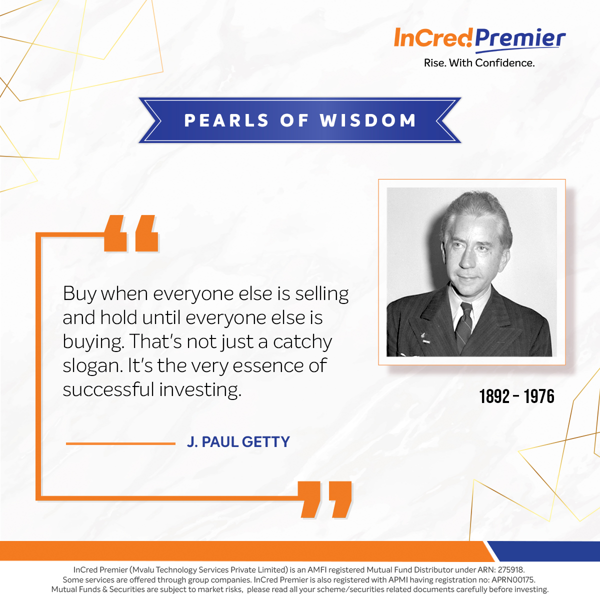 InCredPremier's tweet photo. Embrace the art of timing in investing. Transform your investment strategy with J. Paul Getty's timeless wisdom.
#incredpremier #risewithconfidence #pearlsofwisdom #investments https://t.co/AVI4AK5zpC