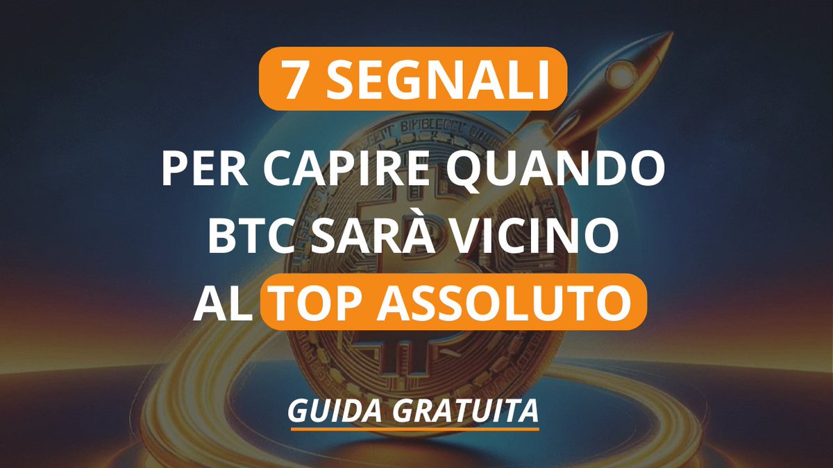Vuoi sapere quando è più probabile che Bitcoin sia vicino al TOP?

Ho scritto una guida con ben 7 segnali utili a capirlo.

Se la vuoi seguimi, retwitta e commenta qui sotto con "TOP"