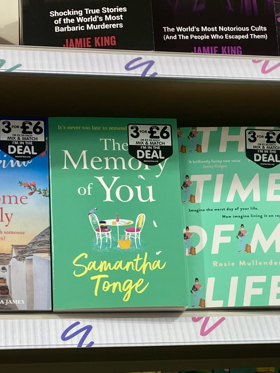 Spotted these two beauties on a recent trip to Whitby. @JulieCaplin was sitting pretty in Sainsbury's while @SamTongeWriter was looking wonderful in The Works! Copies of both are now looking rather lovely on my bookshelf!💚📚💗