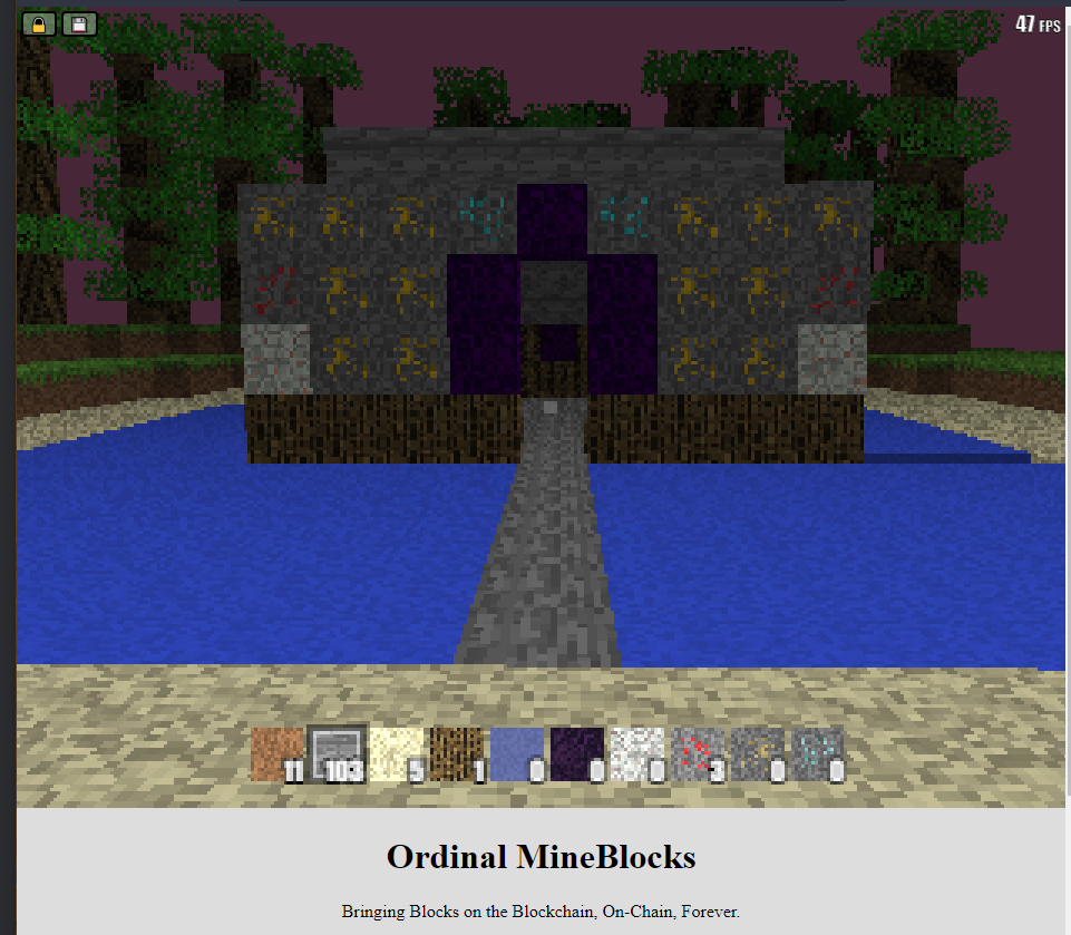 Ordinal MineBlocks tweet media