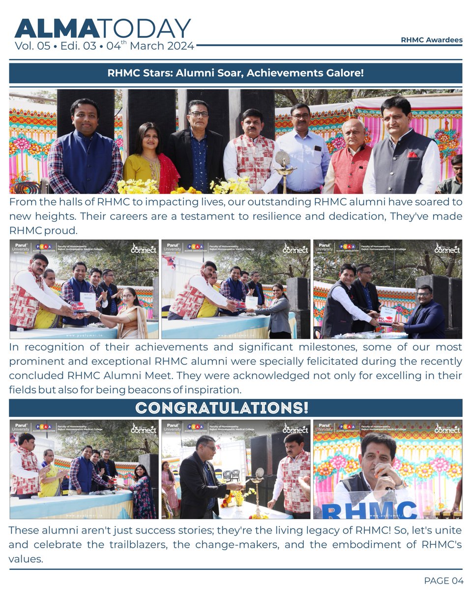 ParulAlumni's tweet image. Get ready to be wowed in the March edition of Alma Today! Dive into the latest issue and relive the magic of the electrifying moments from FMS and PPI Alumni Meets.✨

#AlmaToday
#MarchEdition
#AlumniNewsletter
#PUAlumniAssociation
#ParulUniversity