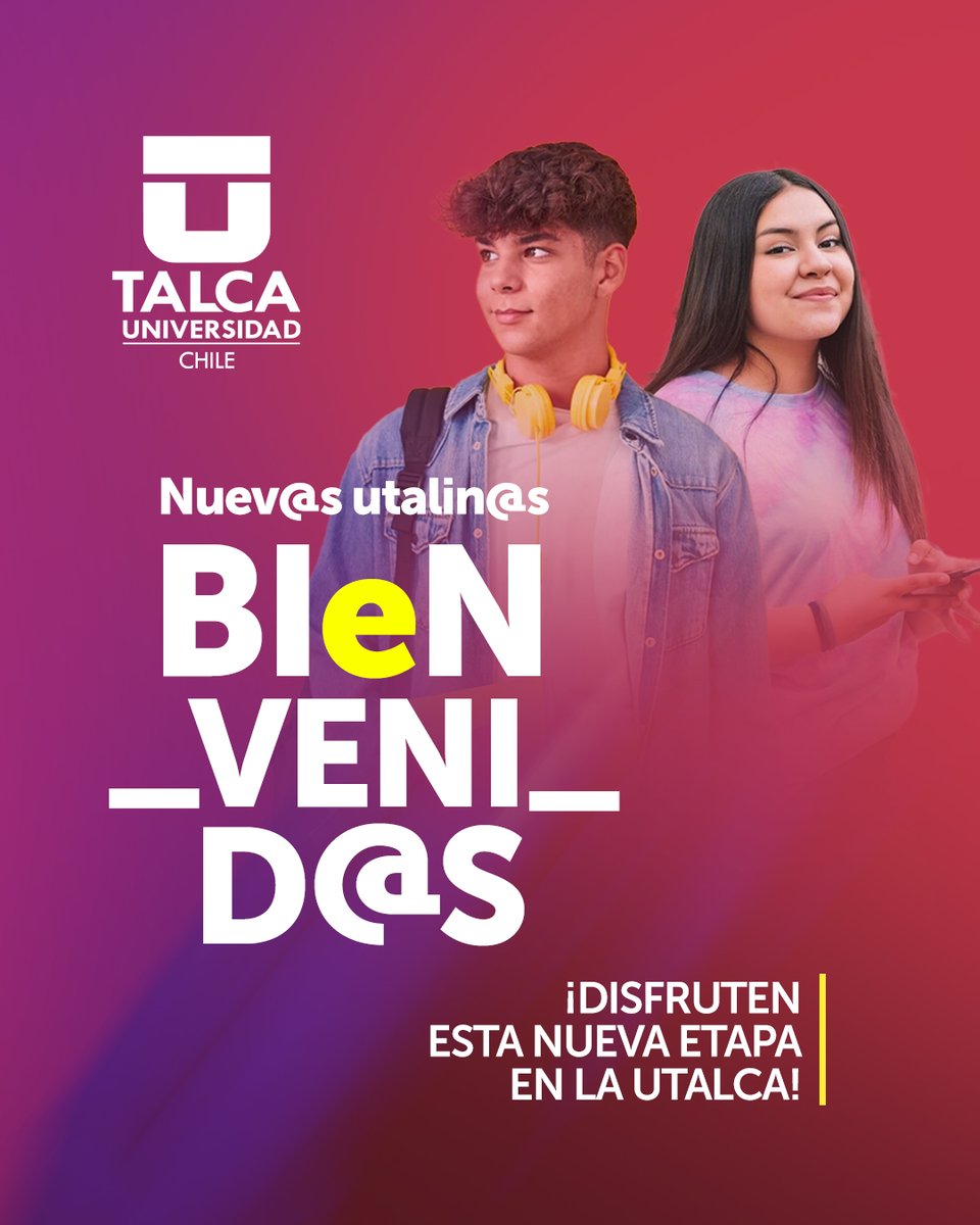 UTalca's tweet photo. 📣 ¡Llegó el día! Les deseamos mucho éxito a tod@s nuestr@s nuev@s utalin@s que hoy comienzan sus clases. 📷 📷 ¡Disfruten esta nueva etapa en la UTalca! 📷 #UTalcaContigo https://t.co/EkJUt7J31R