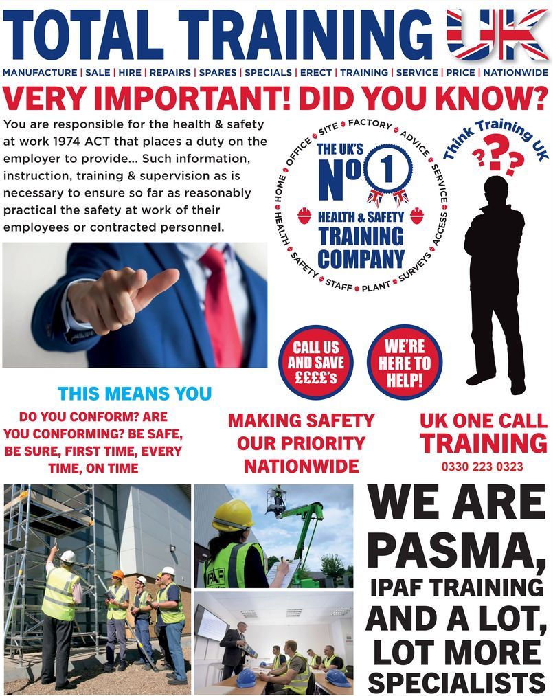 accessinter2023's tweet image. Safety First! Ensure Your Team Is Well-Trained with Access International&apos;s PASMA and IPAF Courses! 

Stay compliant with health&amp;amp;safety guidelines by enrolling your team in our top-notch training programs.We cover it all! Call 0330 223 0323.
#Totaltraining #Accessinternational