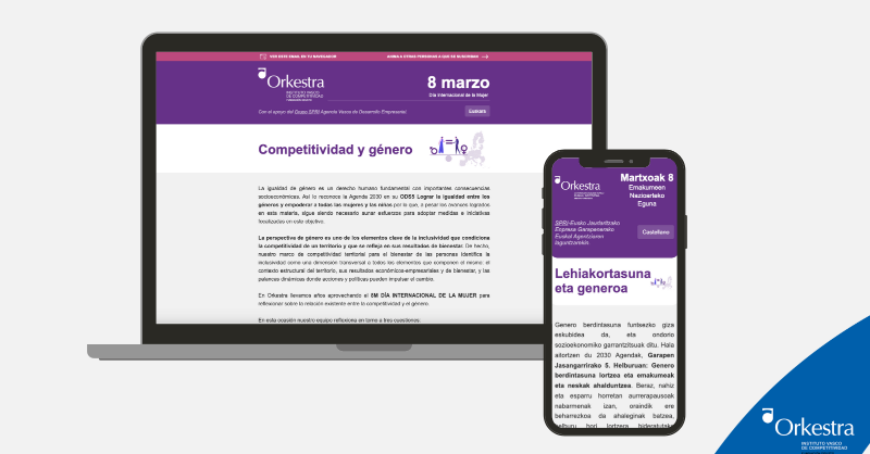 orkestra's tweet photo. Este viernes tendrá lugar el Día Internacional de la Mujer. En Orkestra llevamos años aprovechando este día para reflexionar sobre la relación entre la competitividad y el género. 

Os invitamos a leer nuestro boletín especial del #8M 👇 @karmetxu @nabibegiristain @DeustoResearch