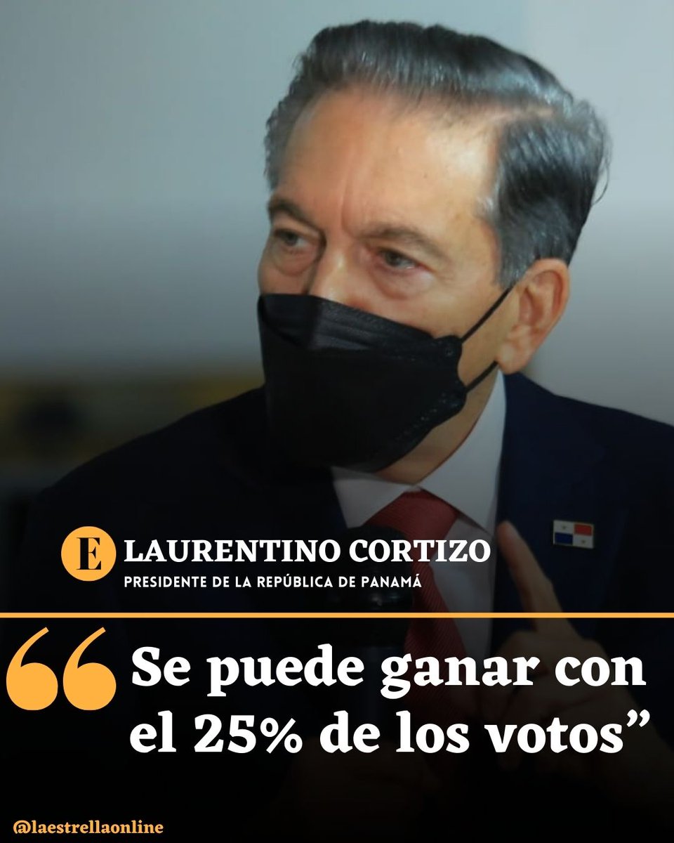 #Voto2024 // En las próximas elecciones basta ganar con un 25% de los votos, vaticinó el mandatario Laurentino Cortizo #Panamá 
bit.ly/49DoLcV