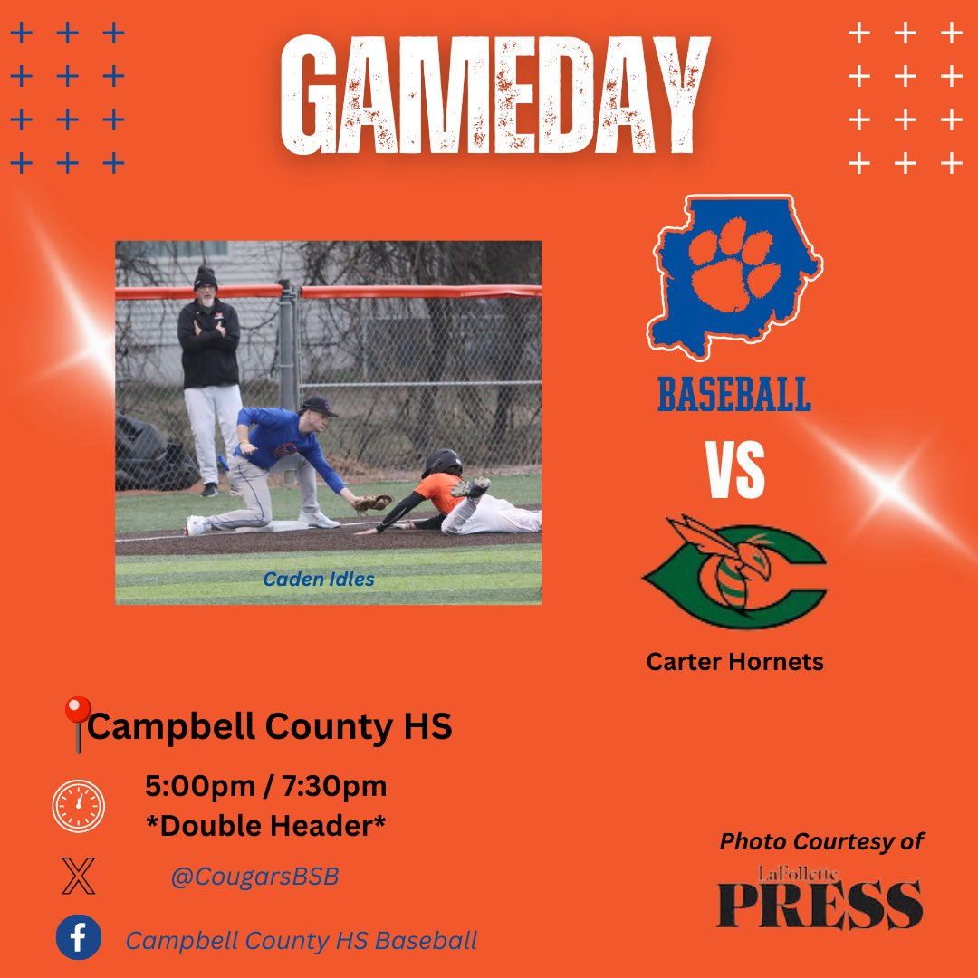 Opening Day is Here!

<a href="/_CCHSathletics/">CCHS Cougars Athletics</a> <a href="/cchstnofficial/">Campbell County High School</a> 
<a href="/lafollettepress/">LaFollette Press</a> <a href="/VolunteerTimes/">Volunteer Times</a> 
<a href="/WLAFNEWS/">WLAF</a>