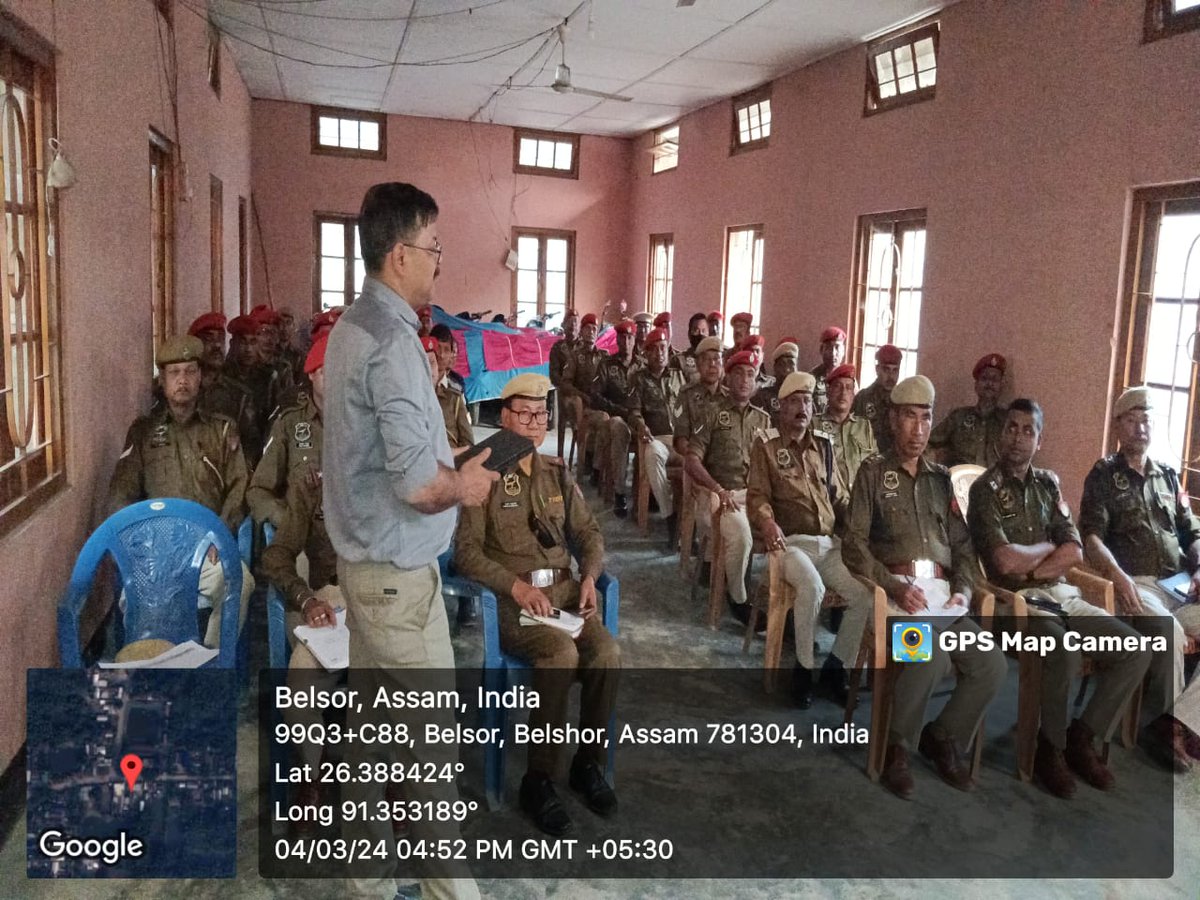 Election preparedness training at Belsor PS. @CMOfficeAssam @assampolice @DGPAssamPolice @gpsinghips