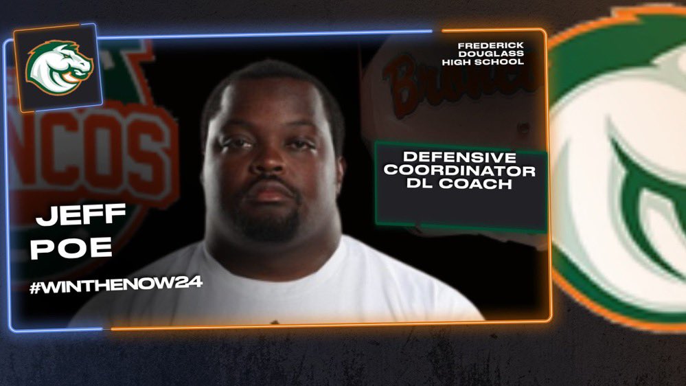 coachnatemcpeek's tweet photo. Varsity @FDouglassFB defensive staff
@CoachJeffPoe DC/DL
@COACH_LANDING23 DB
@CoachWCat OLB/Special Teams 
@CoachGilliam53 ILB
As always it's SPECIAL to be a BRONCO!
#WINTHENOW24 https://t.co/vcQMmlN3CW