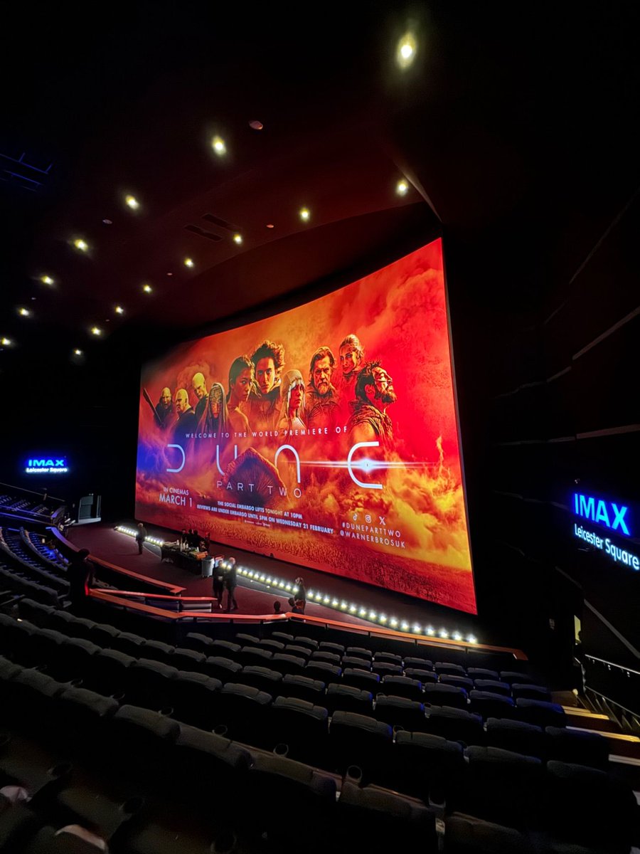 CineworldEvents's tweet image. "Dune: Part Two" premiered at Cineworld this weekend. Guests enjoyed the spectacle of the red carpet with the cast and filmmakers before experiencing the movie on the biggest screen in #IMAX

Missed out? Book a corporate screening: bit.ly/3Tl8rI8

#DunePartTwo #redcarpet