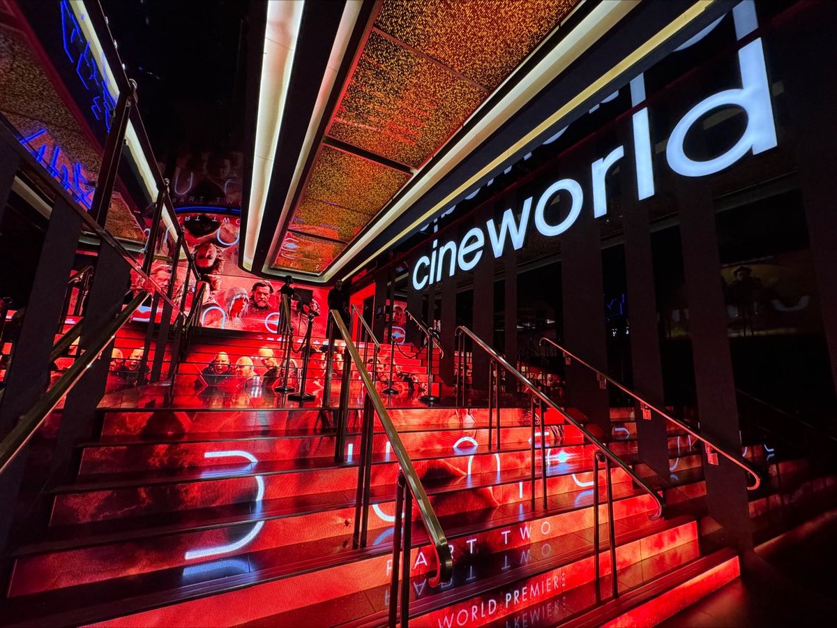 CineworldEvents's tweet image. "Dune: Part Two" premiered at Cineworld this weekend. Guests enjoyed the spectacle of the red carpet with the cast and filmmakers before experiencing the movie on the biggest screen in #IMAX

Missed out? Book a corporate screening: bit.ly/3Tl8rI8

#DunePartTwo #redcarpet