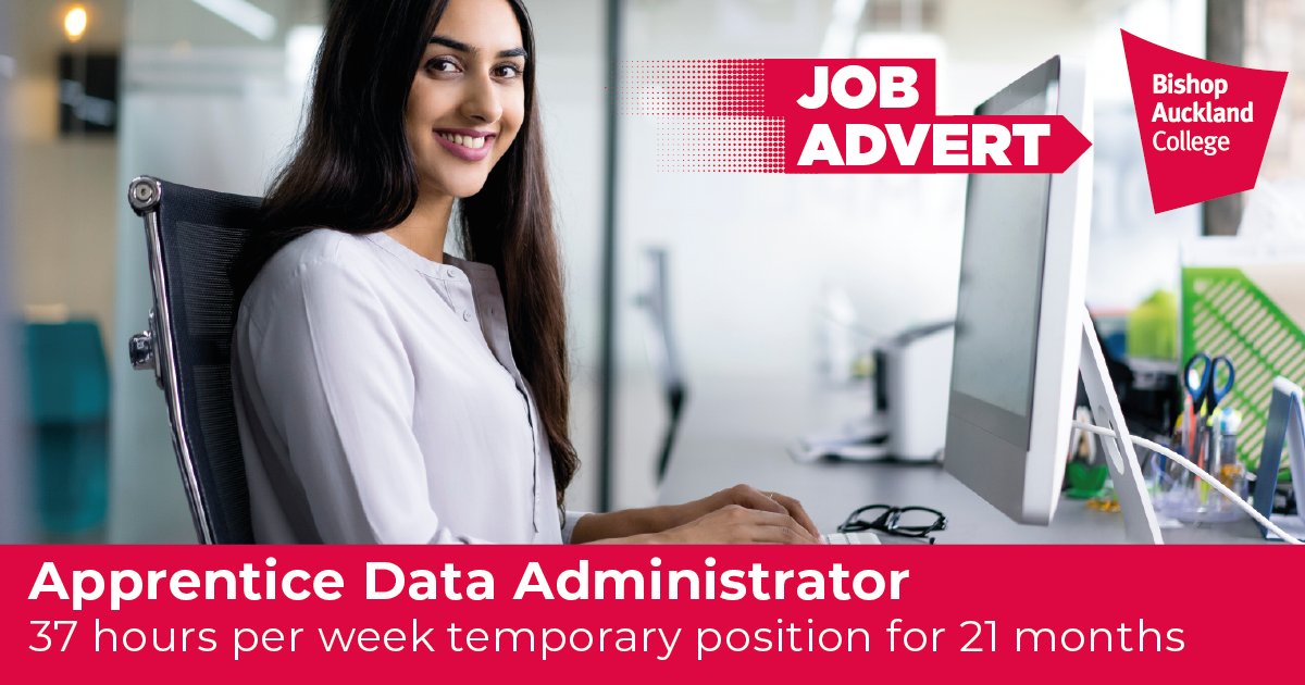 An exciting opportunity has arisen for an Apprentice Data Administrator to join our busy Registry Department at Bishop Auckland College.

Closing date: 28 March 2024 at 12 noon
Salary: ANMW

For further details and to apply, please follow the link
bacoll.ac.uk/Vacancies/2324…