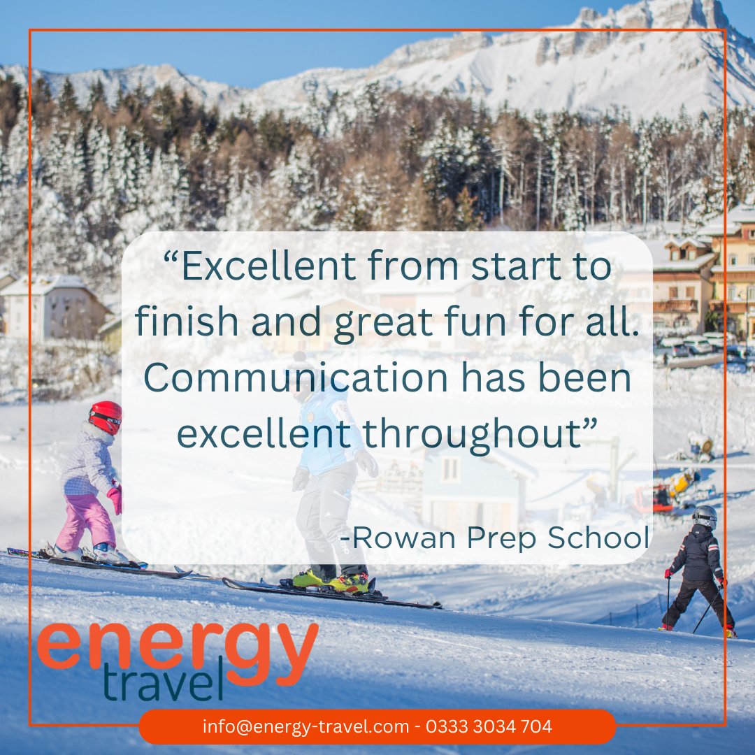 Some wonderful feedback from our February Half Term groups coming through, another successful trip! ⛷️

#SkiTrip #SchoolSki #SchoolTrip #SchoolTravel