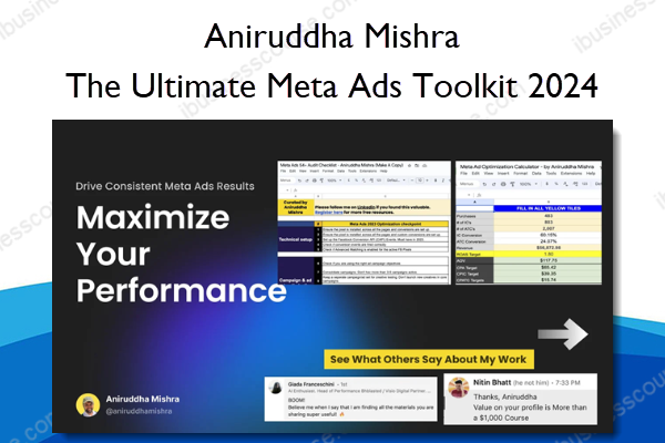 The Ultimate Meta Ads Toolkit 2024 – Aniruddha Mishra
Get: bestgraphicai.com/go/the-ultimat…