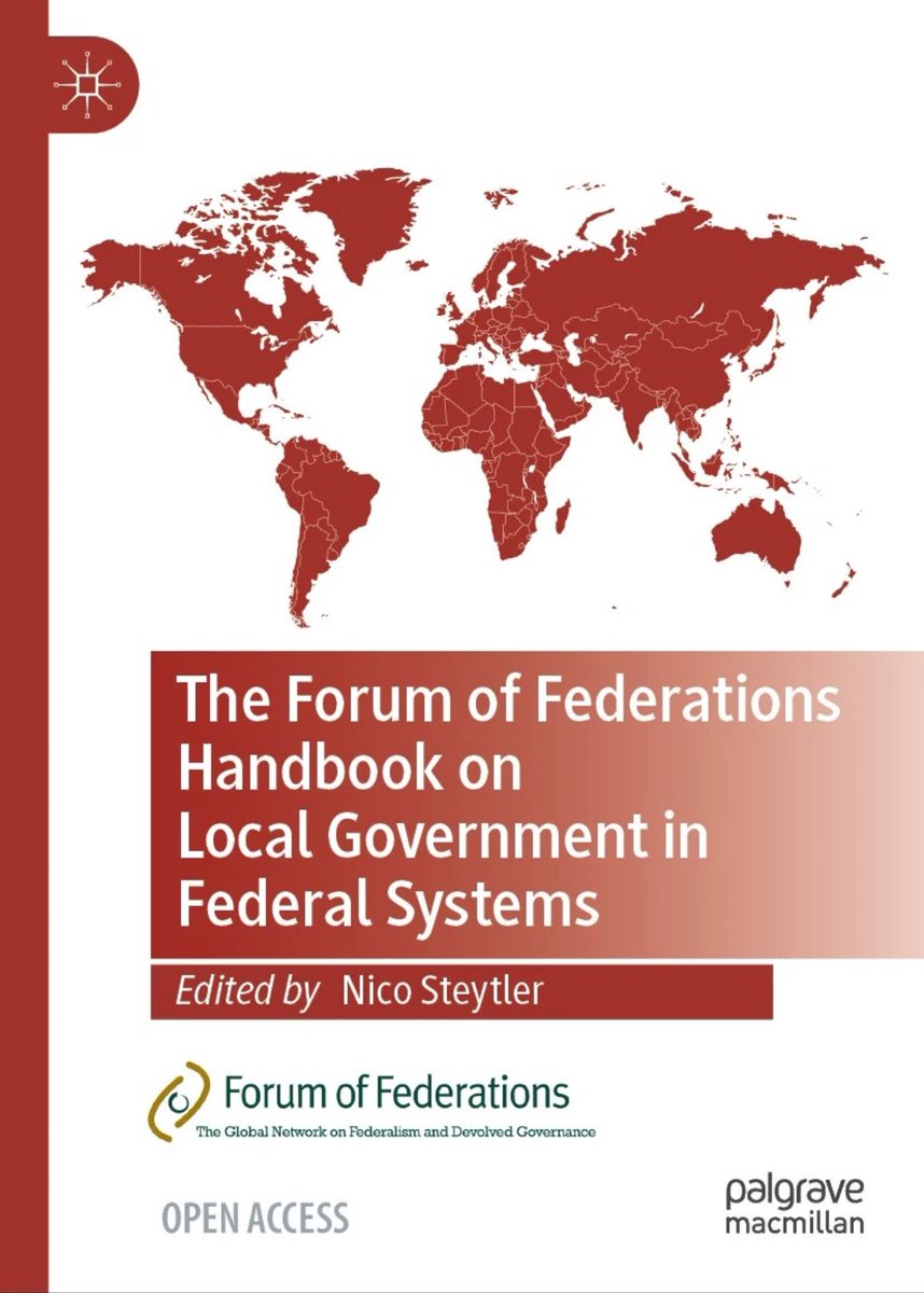 𝐇𝐨𝐭 𝐨𝐟𝐟 𝐭𝐡𝐞 𝐏𝐫𝐞𝐬𝐬! 🔥📚 The Forum of Federations Handbook on Local Government in Federal Systems Edited by Nico Steytler Read the open Access PDF today! ➡️📖 link.springer.com/book/10.1007/9…