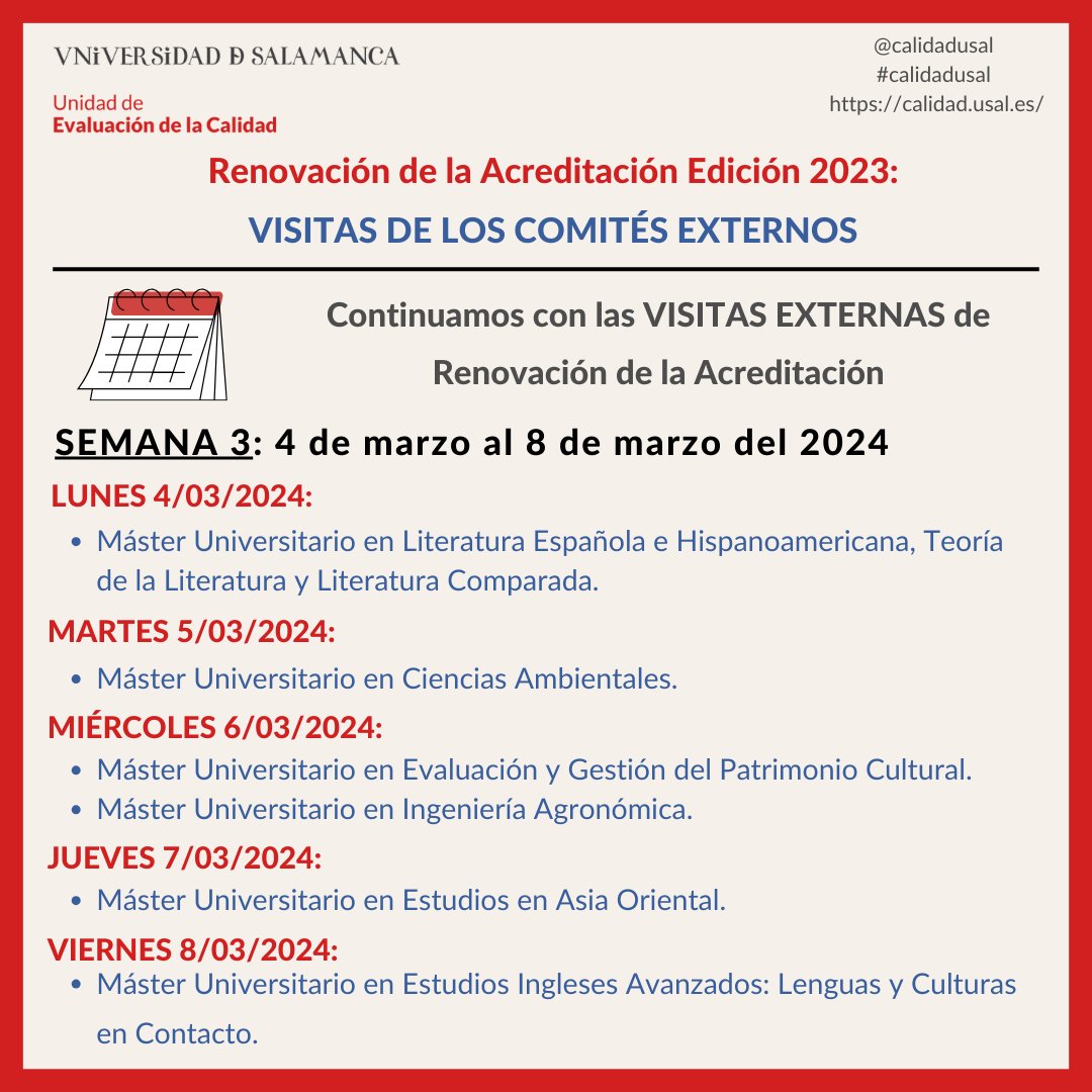 CalidadUsal's tweet photo. Renovación de la Acreditación 2023. Continuamos con las visitas de los Comités Externos #calidadusal https://t.co/0KO1iYIFS6