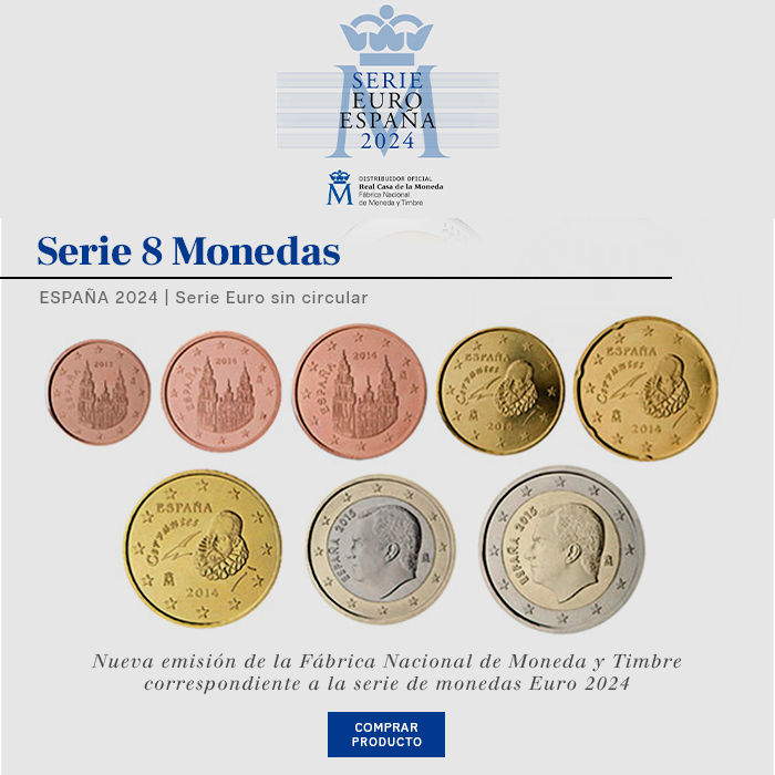 Monedas Serie Euro España 2024. Serie de 8 monedas sin circular acuñadas por la FNMT.
lamasbolano.com/monedas-tira-e…