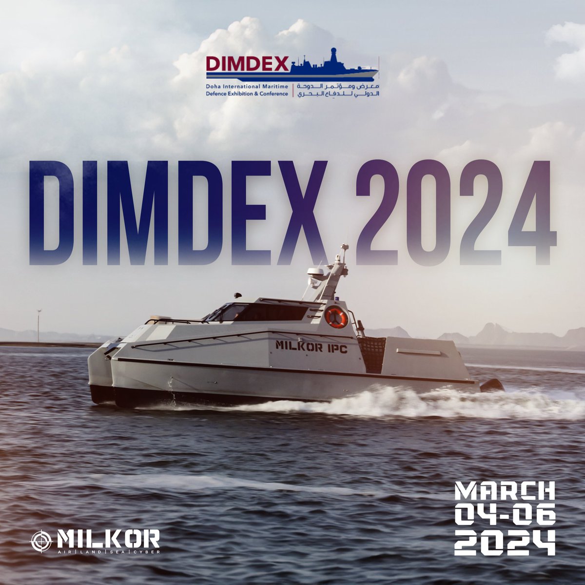 Discover Milkor's Naval Innovations at DIMDEX 2024. As the premier platform for maritime defense, DIMDEX 2024 stands as a beacon of excellence in technology, maritime, and defense industry capabilities.

Come and meet us at Stand Number H4312.
dimdex.com

#DIMDEX2024