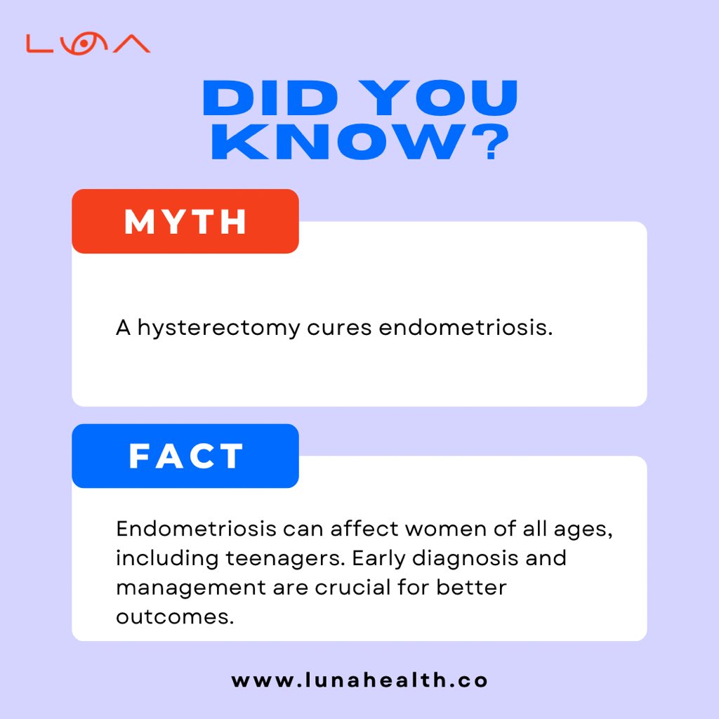 🌸 Endometriosis Myths vs Facts 🌸

Remember, understanding the facts is crucial for better awareness and support. 🌟💙
#EndometriosisAwareness #MythsAndFacts #BreakTheSilence