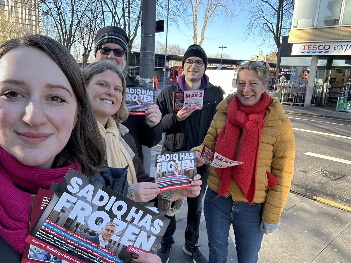 Sadiq Khan has frozen TfL fares for another year. Vote Labour for @SadiqKhan and the @LondonLabour team on 2 May! Great to be out leafleting early this morning at Walthamstow Central with an amazing @WFLabourParty team.