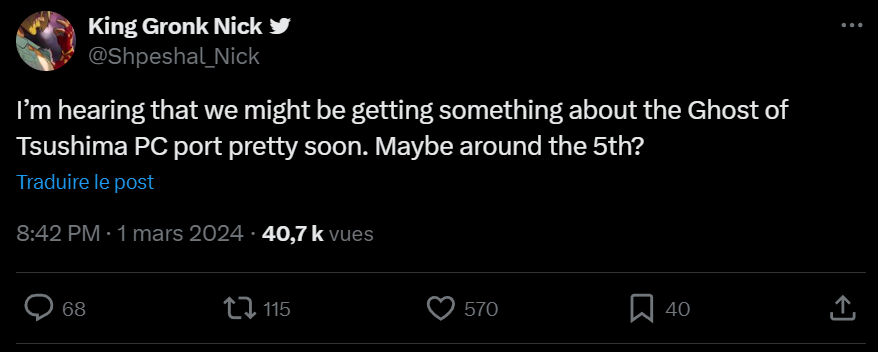 JV - Jeux vidéo tweet media