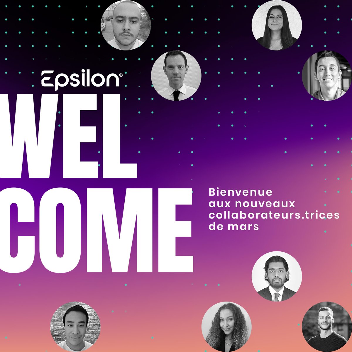 Epsilondatamktg's tweet photo. [#WorkAtEpsilon]
#Welcome aux nouveaux collaborateurs qui nous ont rejoints durant le mois de Février pour partager l'aventure avec nous 🥳

👉 https://t.co/dRJKD23PX8 https://t.co/xN04YHrvDI