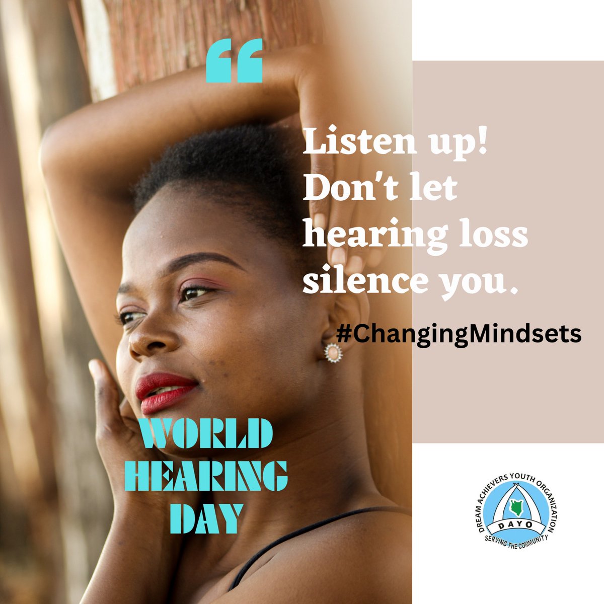 Today, on World Hearing Day, we gather to raise our voices and break the stigma surrounding hearing health. 
#WorldHearingDay #DayoSpeaks #ChangingMindsets