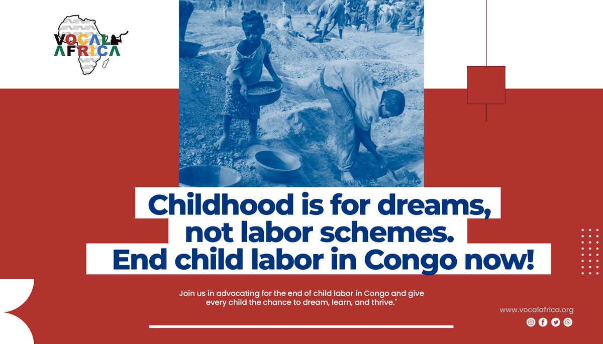 Childhood is for dreams, not labor schemes. Join us in advocating for the end of child labor in #Congo and give every child the chance to dream, learn, and thrive.