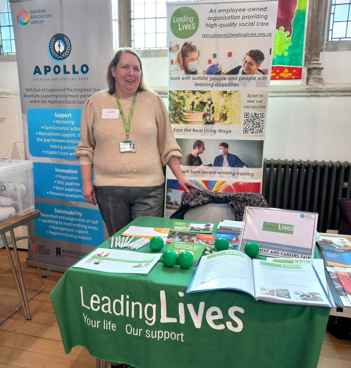 We're delighted to be at the employment  and careers fair at Sudbury Arts Centre (formally St Peter’s Church, Market Hill) today. Come and see us to find out more about a #careerincare and why being #employeeowned makes a difference!