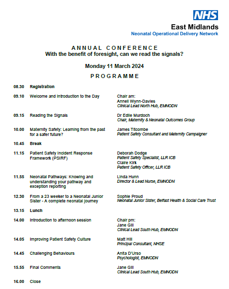 East Midlands Neonatal ODN (@emnodn) on Twitter photo EMNODN Annual Conference - Places available due to last minute cancellations
To book📩linsay.hill@nhs.net
Note: only available to those working within the East Midlands EMNODN Annual Conference - Places available due to last minute cancellations
To book📩linsay.hill@nhs.net
Note: only available to those working within the East Midlands