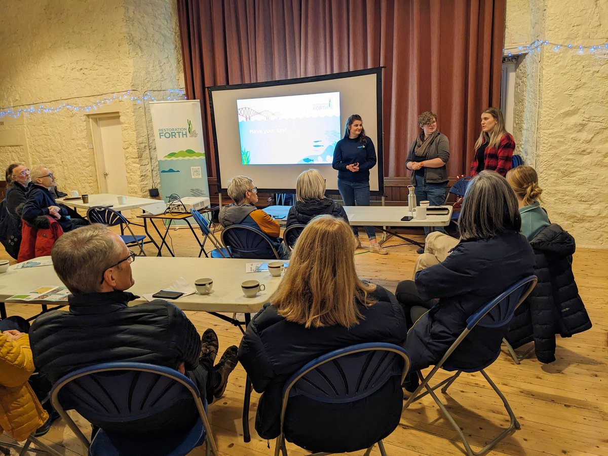 Great to support #RestorationForth for their seagrass update & oyster citizen science workshop at Tyninghame last week. Gathering community feedback on plans for an oyster citizen science programme that will be developed this year 🦪🌿