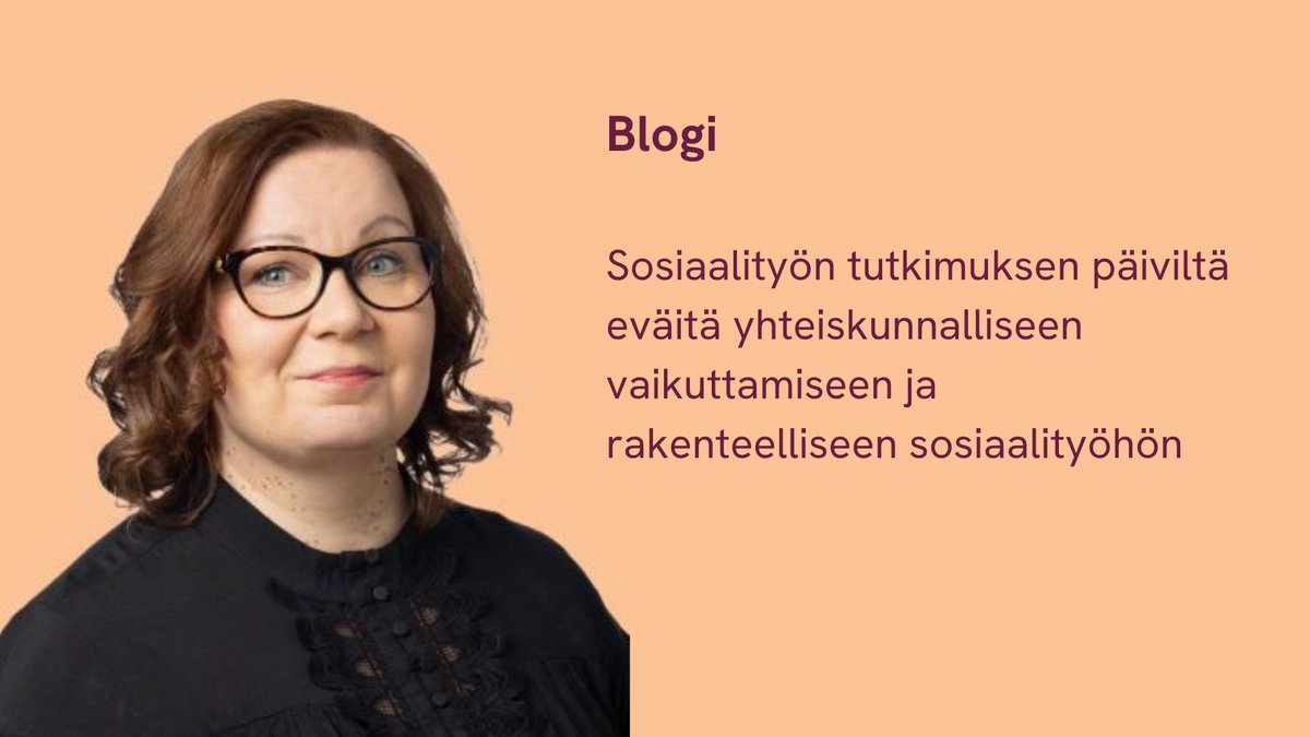 Rakenteellisen sosiaalityön keskiössä on ymmärrys siitä, että sosiaalisten ongelmien juurisyyt paikantuvat eriarvoisuutta tuottaviin ja ylläpitäviin rakenteisiin yksilöiden sijaan. 

Lisää Soccan erikoissuunnittelija Anu Virtasen blogista👇

#sosiaalityö
socca.fi/blogit/blogien…