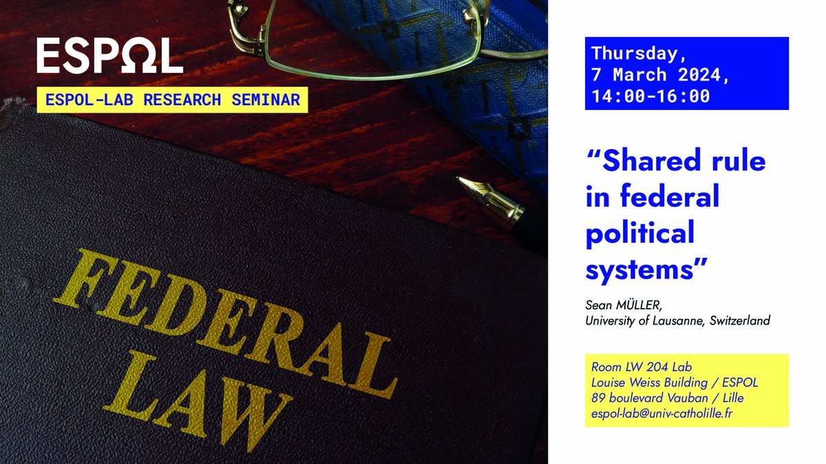 Has shared rule the potential to be the holy grail of territorial politics? @seanstmllr (@unil) will be at ESPOL this Thursday to explore this question in depth! 🗓️ Thu, 7 March 2024 🕒 14:00-16:00 📍 Room LW 204 Lab / Zoom Details & registration 👉 tinyurl.com/5hys7rhu