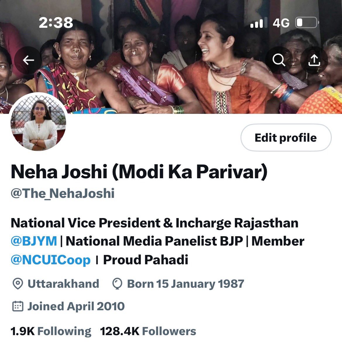 The_NehaJoshi's tweet photo. हम हैं ‘मोदी का परिवार’ ! https://t.co/b1m2jysZ9t