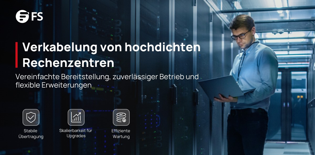 FScom_Germany's tweet photo. Die hochdichte Verkabelungslösung für Rechenzentren von FS vereinfacht die Bereitstellung, bietet einen zuverlässigen Betrieb und ermöglicht eine flexible Erweiterung und schnelle Aufrüstung. https://t.co/KlwP9wQJcI #FSLösung #Netzwerke #Rechenzentrum https://t.co/6S1j1ZSsnf