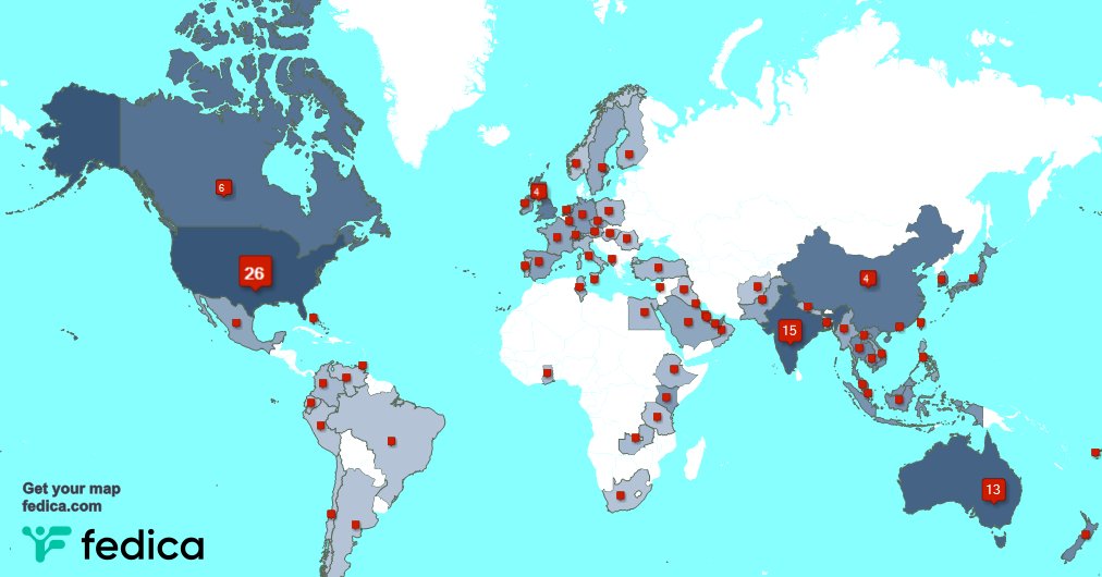I have 4 new followers from USA 🇺🇸 last week. See fedica.com/!dhatravada