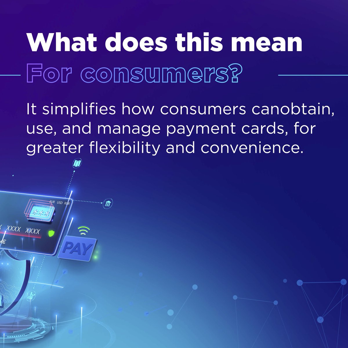 💳 Help your customers to flexibly, conveniently, and securely access payment services - and give your business the competitive edge - with Card as a Service (CaaS).

👇 Swipe left below to learn more about CaaS, and how it can benefit your business. 

#FOO #Fintech #ECommerce