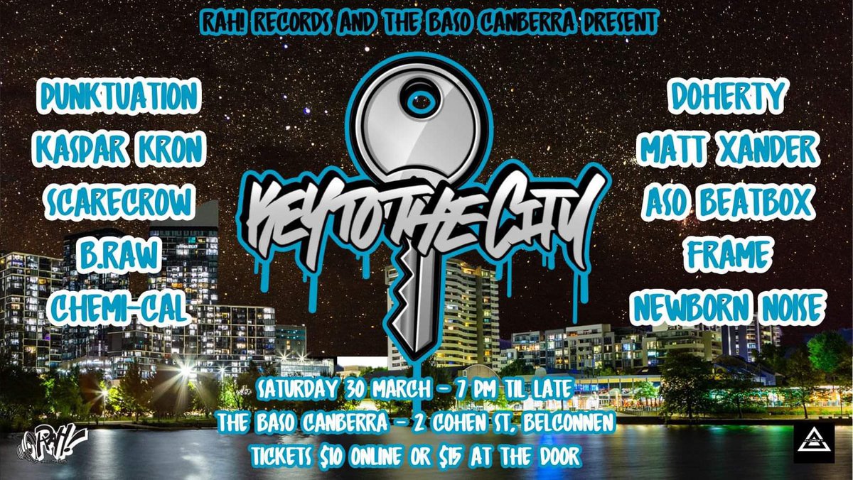theriffmc's tweet photo. Do people still use Twitter? In case you do and you’re in Canberra, here’s a show with some hip hop artists. One of those names is mine. https://t.co/A8c81VKZHL