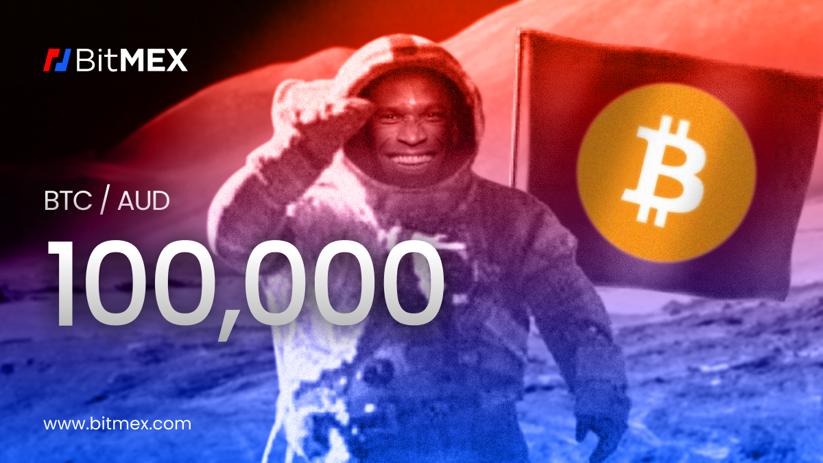 BitMEX (@bitmex) on Twitter photo We are over the moon and thrilled to sats!
1 $BTC = 100,000 $AUD We are over the moon and thrilled to sats!
1 $BTC = 100,000 $AUD