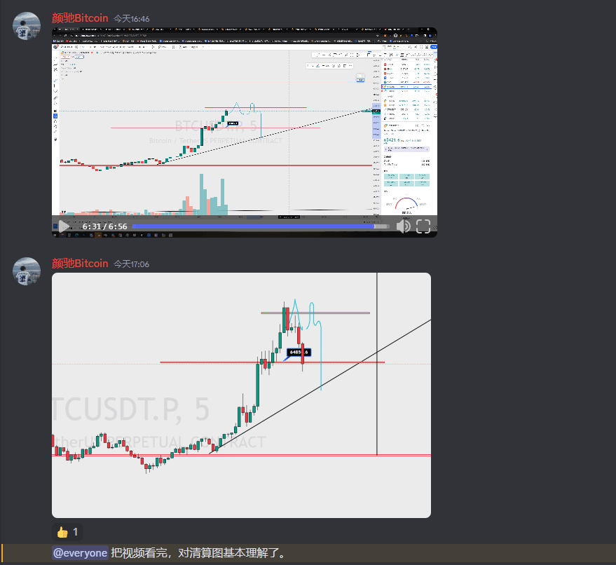 上传了个清算图如何理解的视频，记得查收观看。

清算地图，如何理解，如何使用详细解读。
什么时候适用，什么时候不适用，不要走大单边的时候去看清算图，认为上方没有筹码了，一定会往下掠夺。

更不要认为上方筹码清算掉了就一定会下跌，一切的根源依旧是量价。#BTC #Binance