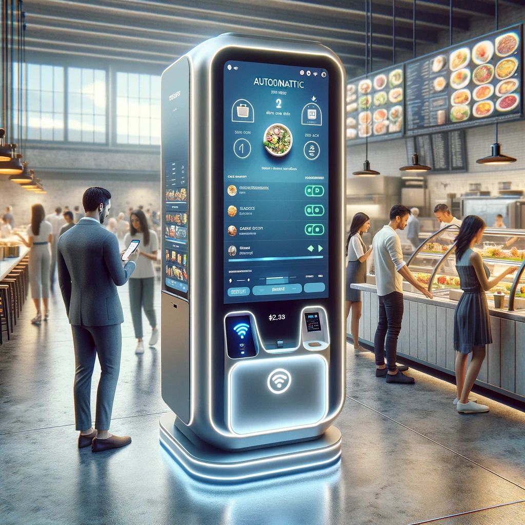 RRScatering's tweet image. The #fast-food and #restaurant industry is witnessing a revolutionary shift: the rise of autonomous kiosks. 

Choose what to eat, pay in 2 seconds, and that&apos;s it! This isn&apos;t a glimpse into the distant future; it&apos;s happening now!

#TechInDining #Innovation #RRS #foodtech