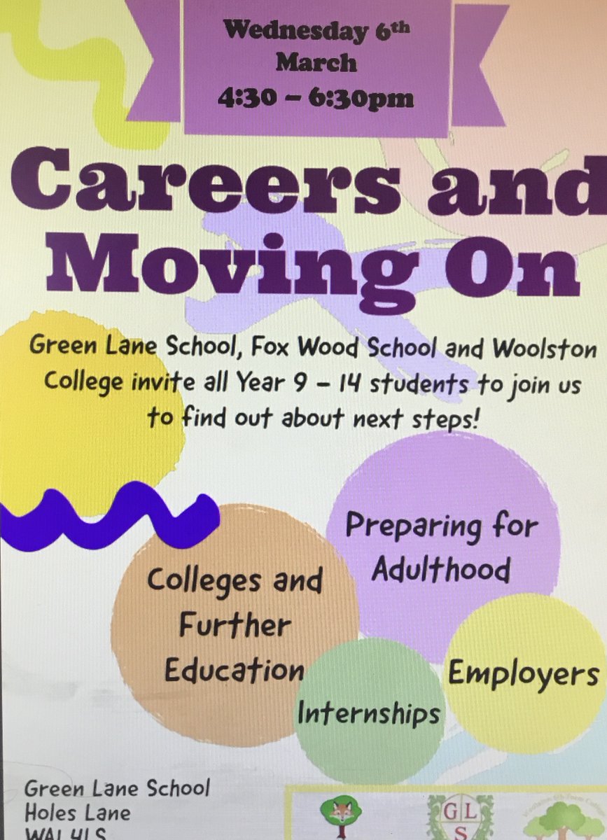 REMINDER….  Careers  and  Moving  on  Event  this  Wednesday. Please  call  Vickie  in  college  for  more  information.