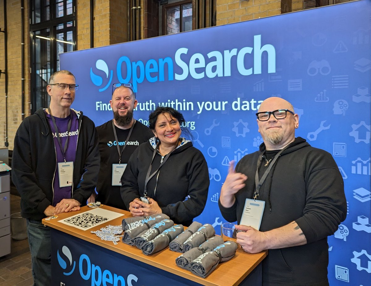 OpenSearchProj's tweet image. We're here at FOSS Backstage in Berlin! Looking forward to speaking with the #opensource community. #OpenSearch #fossback spr.ly/6018XZlI8 spr.ly/6019XZlID
