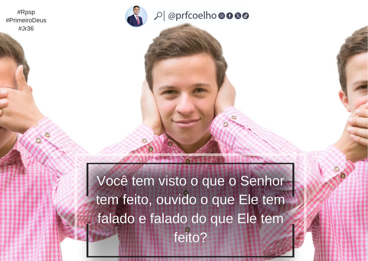 prfcoelho's tweet photo. Em Jeremias 36, vemos uma lição poderosa sobre ouvir a Deus . Quando Deus fala, nunca é sem razão. Ele está sempre procurando nos guiar, corrigir ou proteger. Ouça o Senhor falando com você hoje!
#Rpsp #PrimeiroDeus #Jr36 #BibliaSagrada #MensagemdeDeus https://t.co/w95UJCcEfN
