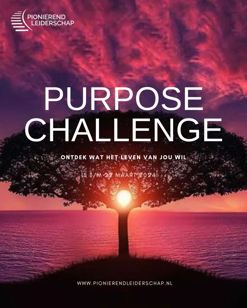 Decide2develop's tweet image. Wil jij ontdekken wat het leven van jou wil? Doe mee met de nieuwe Purpose Challenge: pionierendleiderschap.nl/purpose-challe…
