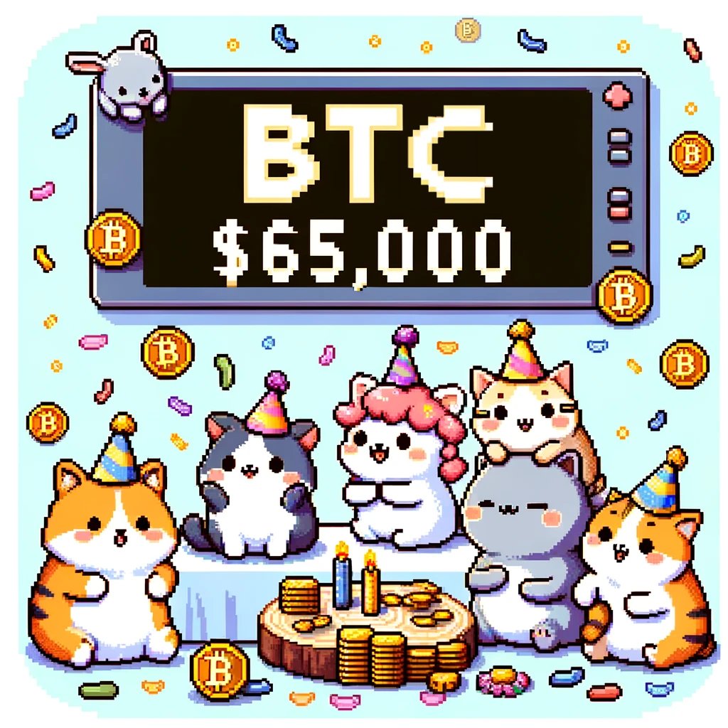 Svarga_cc's tweet image. 👂 Listen up! 

 #BTC just hit $65000! 

 🤩 Spring&apos;s here, y&apos;all!