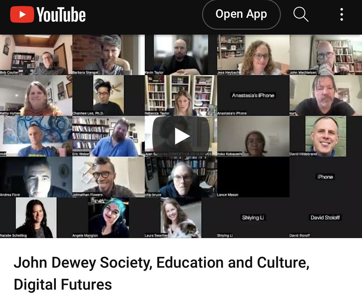 lancemason22's tweet photo. https://t.co/hczIhrNMeF

Happy to be part of this John Dewey Society panel on AI and Digital Futures: https://t.co/5p6MhvX8jT