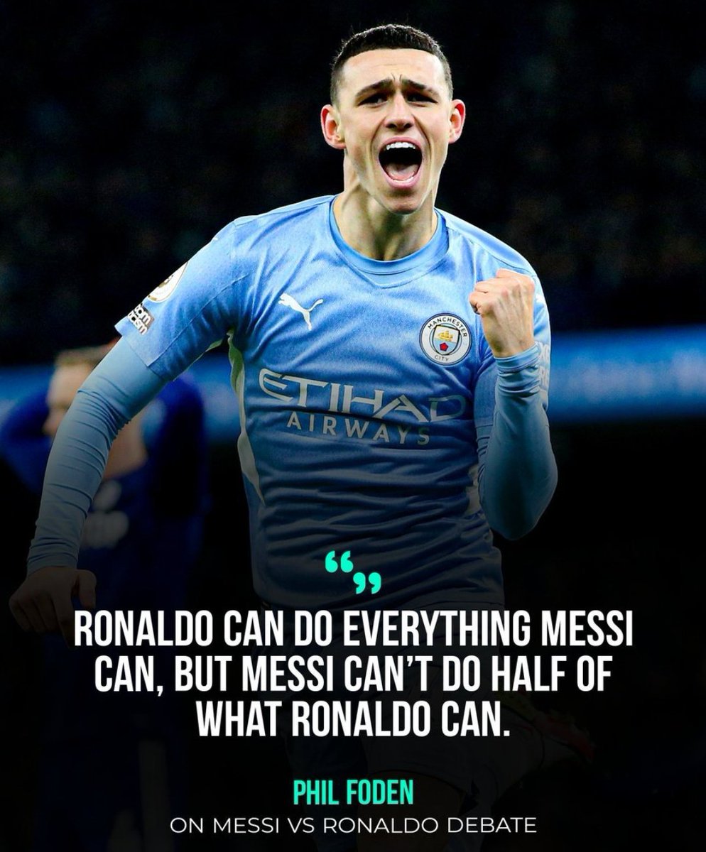 Jij083's tweet photo. 🎙️Phil Foden on Ronaldo and Messi: https://t.co/qjCjULHsW7